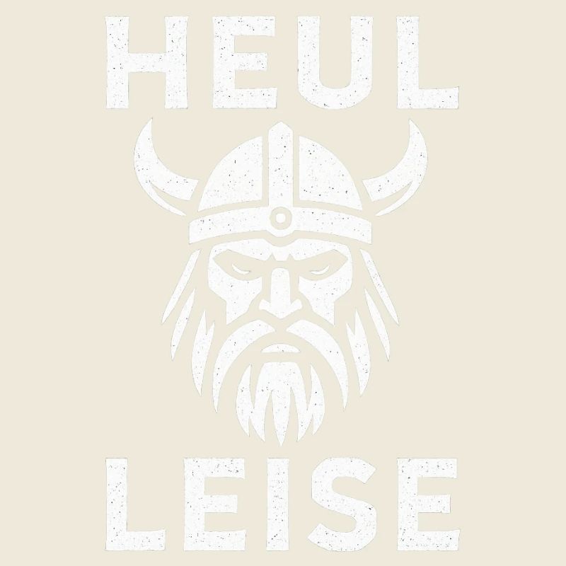 Howl Quietly Viking Head Illustration