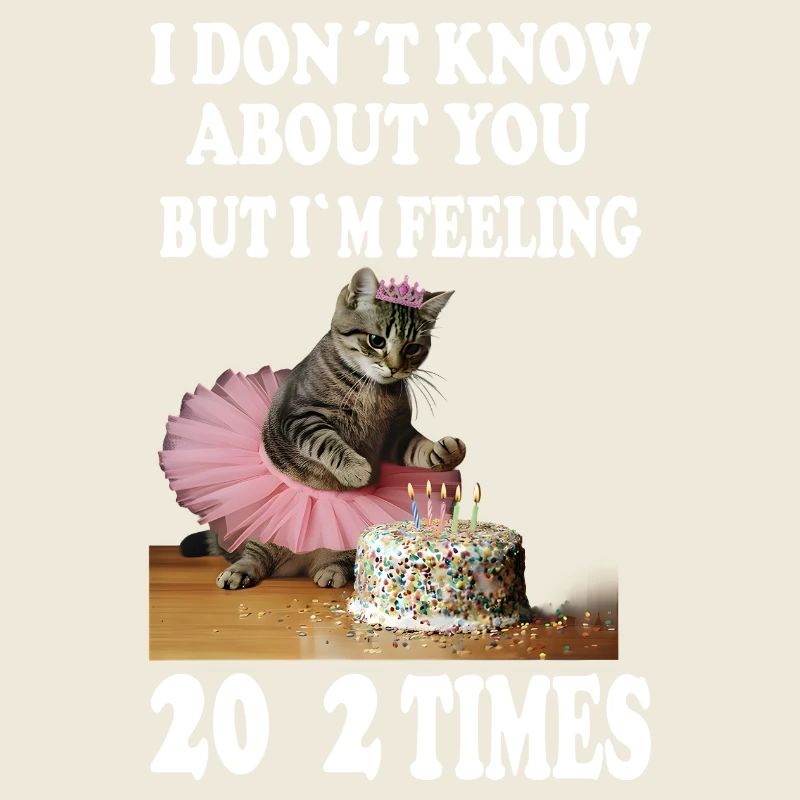 40 . Geburtstag witziges Katzendesign