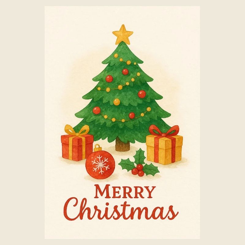 Weihnachtsbaum mit Geschenken