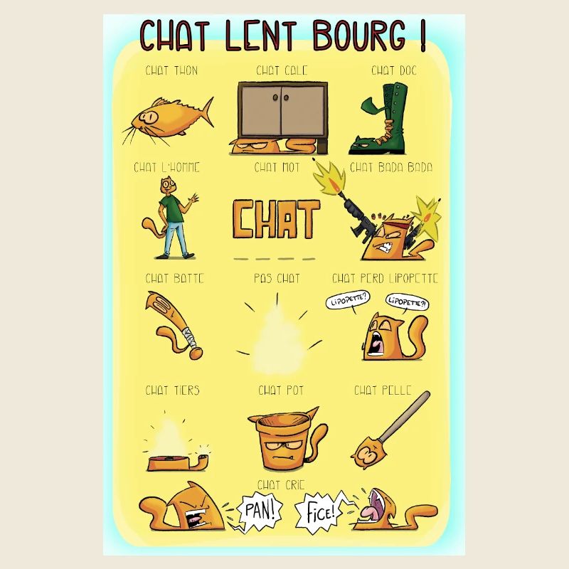 Chat lent bourg