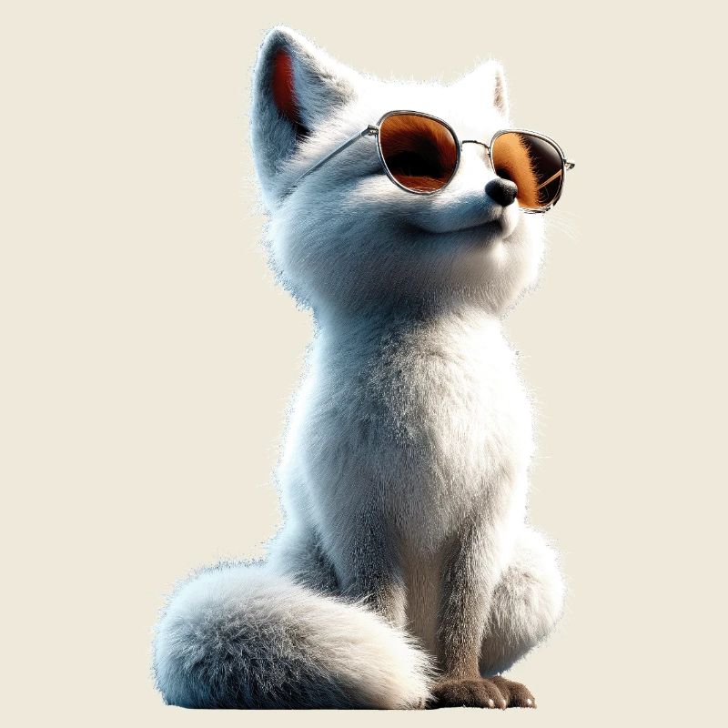 Polarfuchs Schneefuchs Eisfuchs Süßer Weißer Fuchs