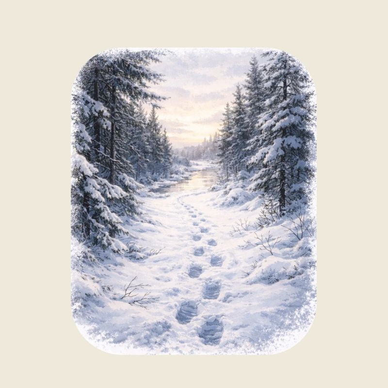 Winter Forest Path Morgenschein