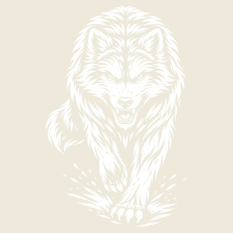 Running Wolf – Mystical Wild Animal Motif