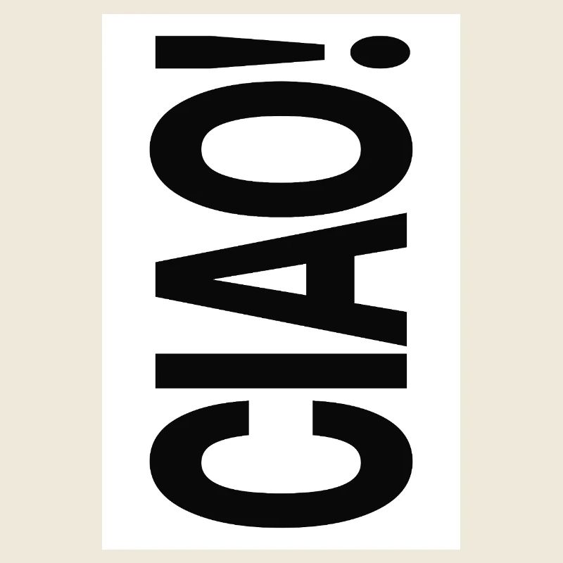 Ciao Typography Vertical Minimal Design