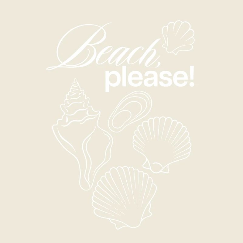 Illustration de coquillage côtier Beach Please