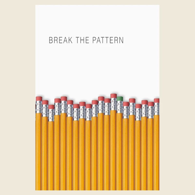 Break the Pattern Minimalist Statement Design