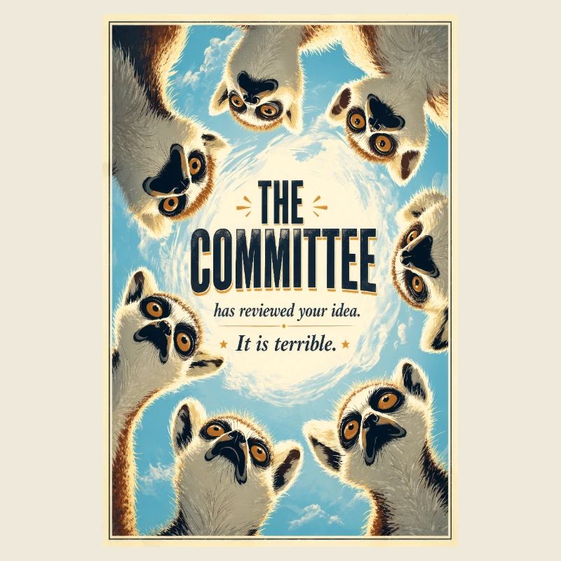 Das Komitee-Lemurs-Plakat