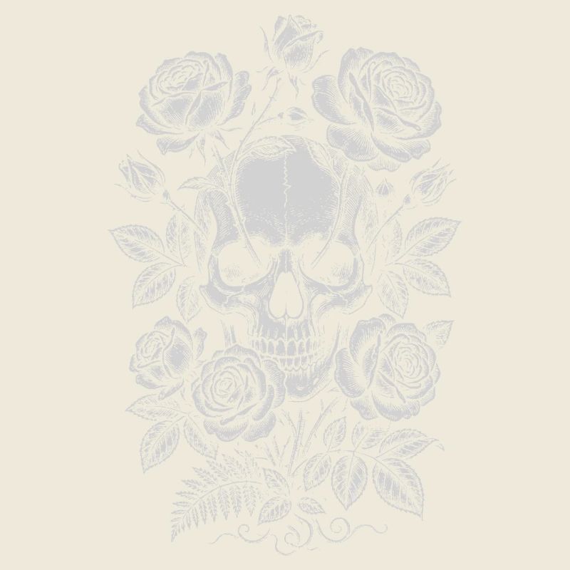 Skull Roses Noir Floral