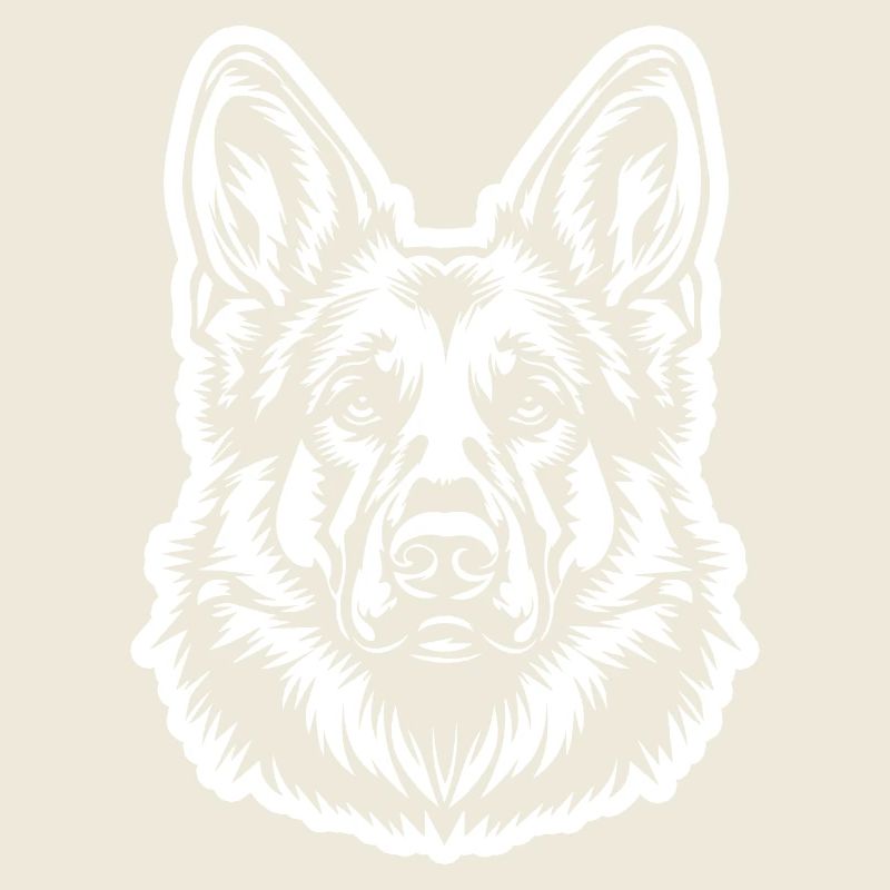 Tête de chien de berger allemand