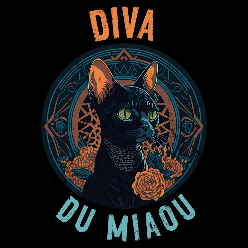 Portrait de chatte élégante : Diva du Miaou