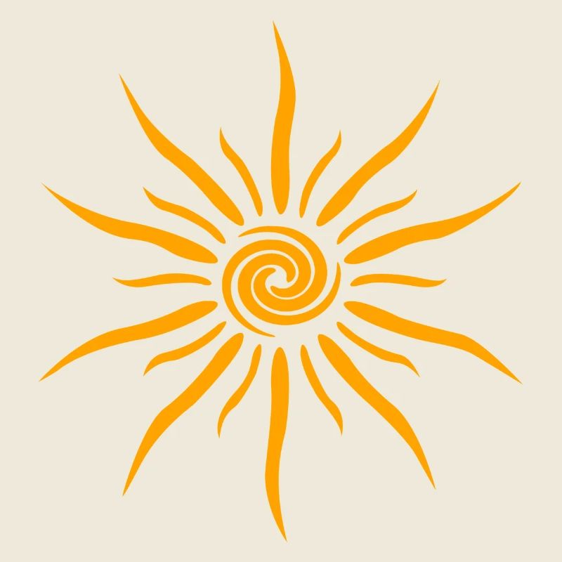 Soleil jaune éclatant