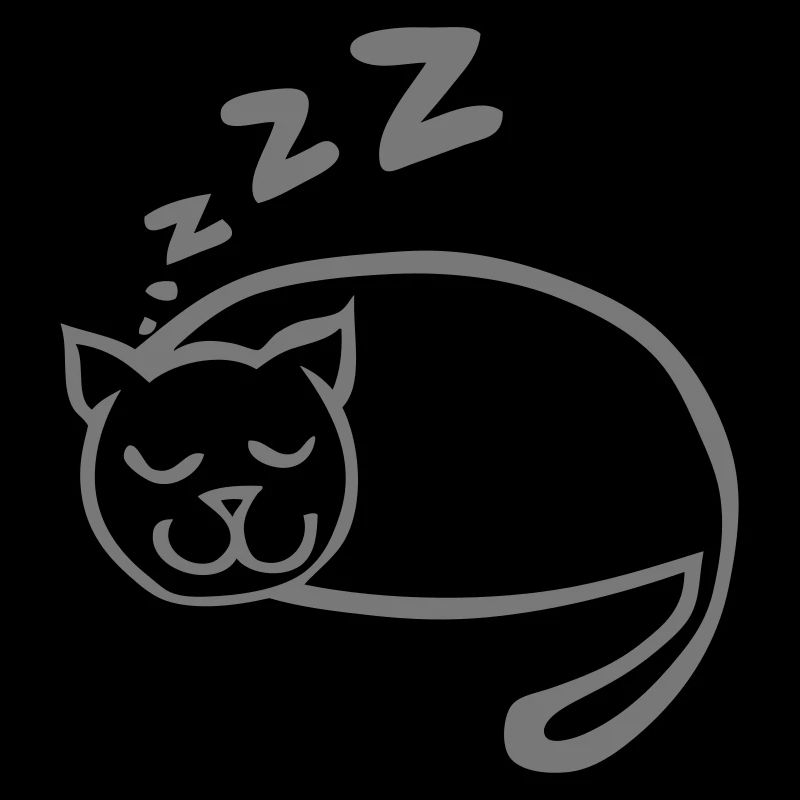 Cat sleeping drawing zzz