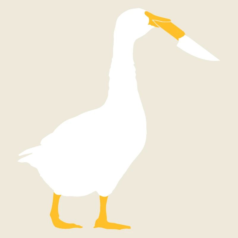 Gefährliche bewaffnete Gans