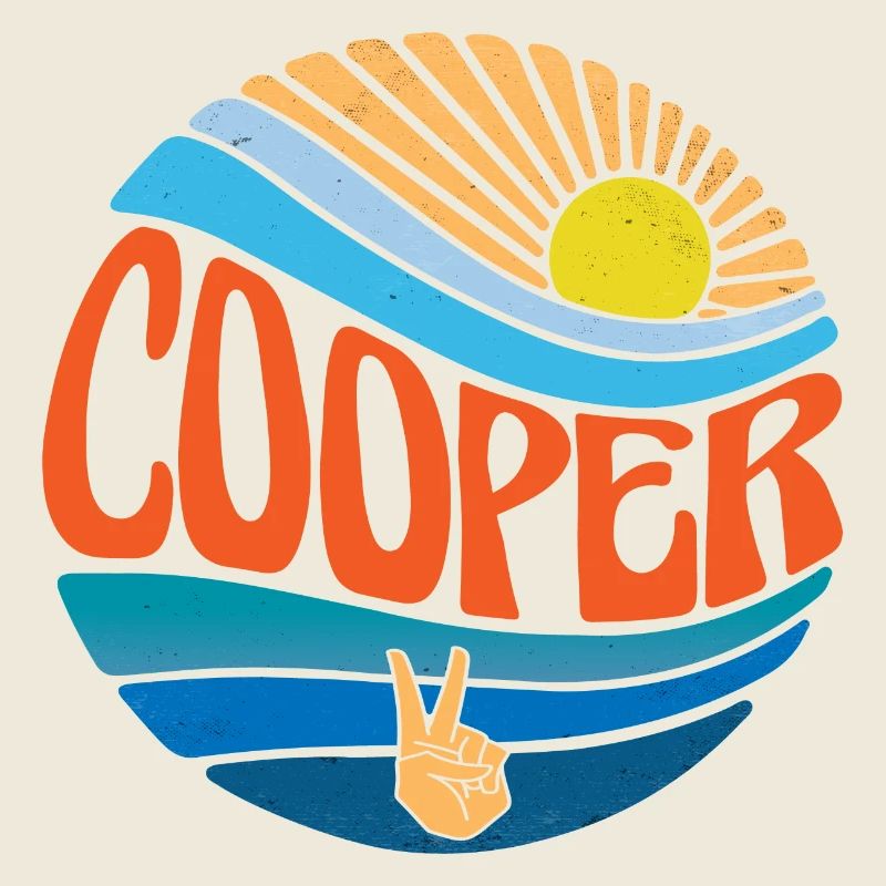 Cooper Shirt Vintage Sunset Cooper Groovy Tie Dye