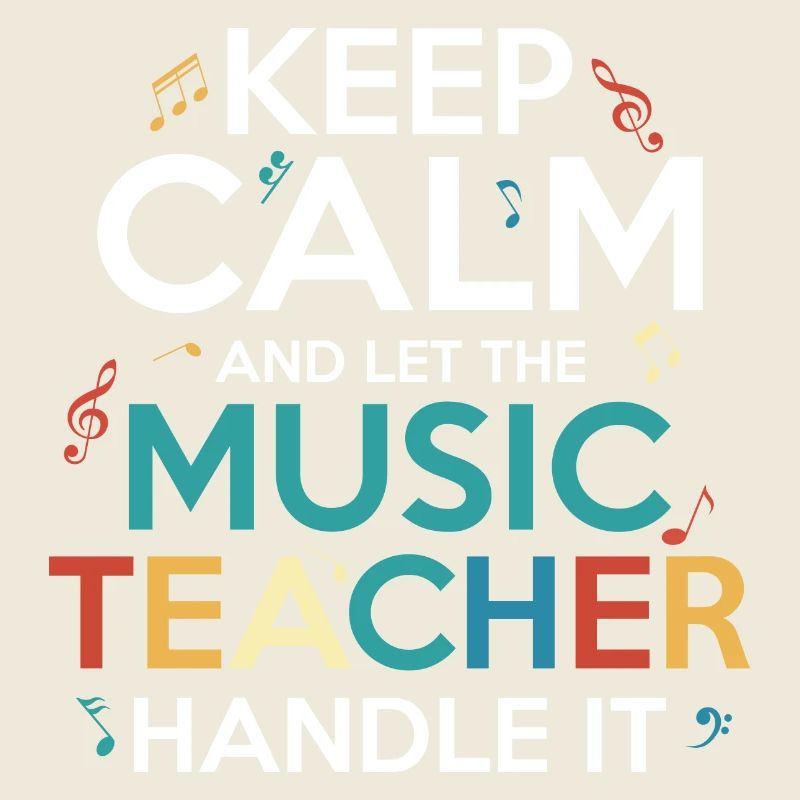 Keep Calm And Let The Music Teacher Handle It Stud