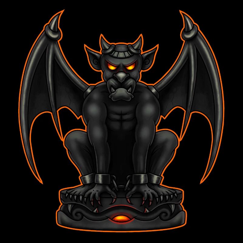 Demon Devil Halloween orange
