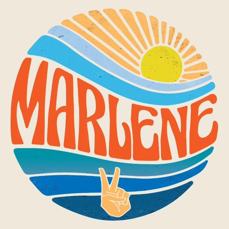 Marlene Hemd Vintage Sunset Marlene Groovy Krawatte