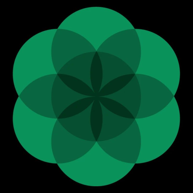 Fleur de vie verte