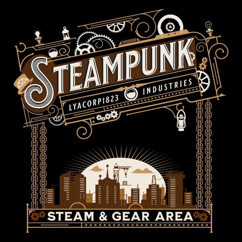 Vintage Steampunk - Zahnräder und Dampf