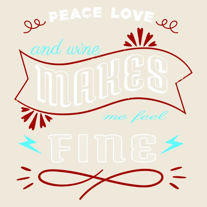 peace sign funny quote 1960s present idea wine