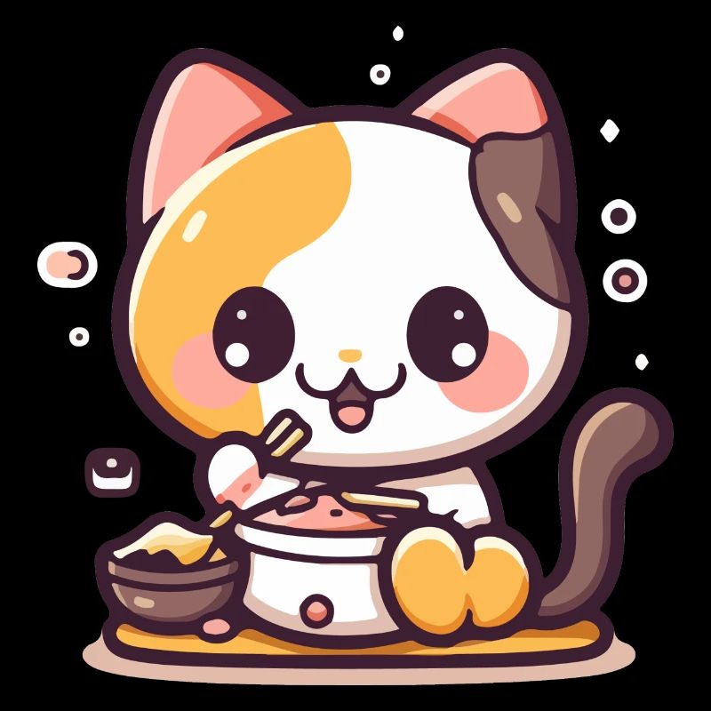 Le chat gourmand