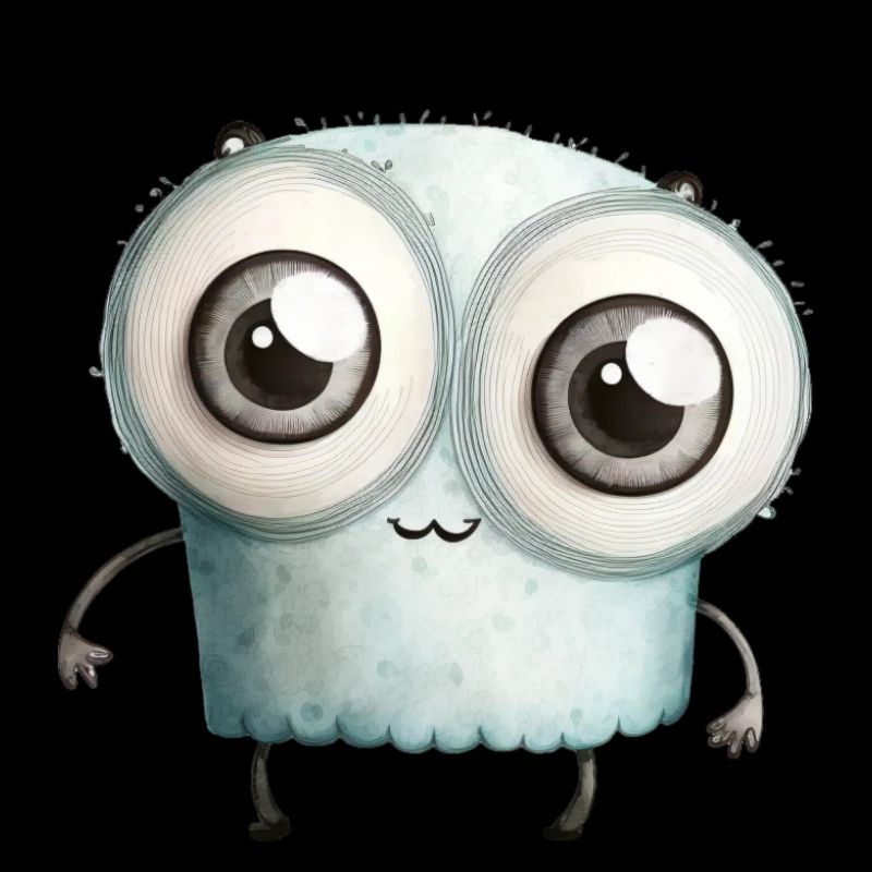 Putziges Monster Aquarell