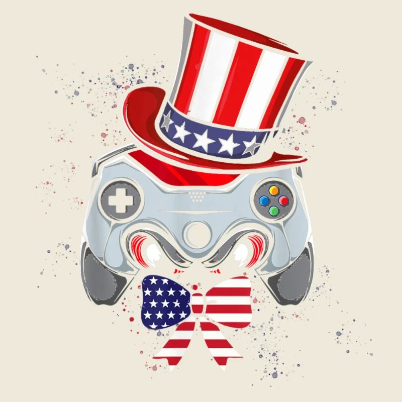 Video Game Controller American Flag 4th Of July