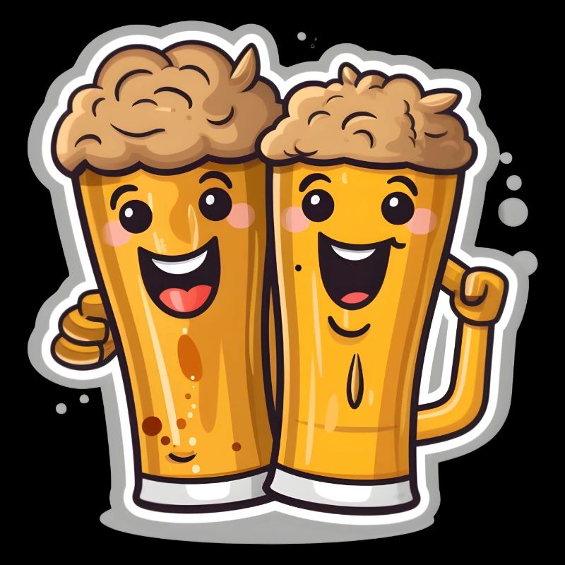 2 copains de verre de bière