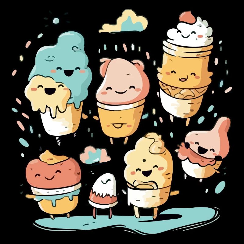 Les glaces kawaii