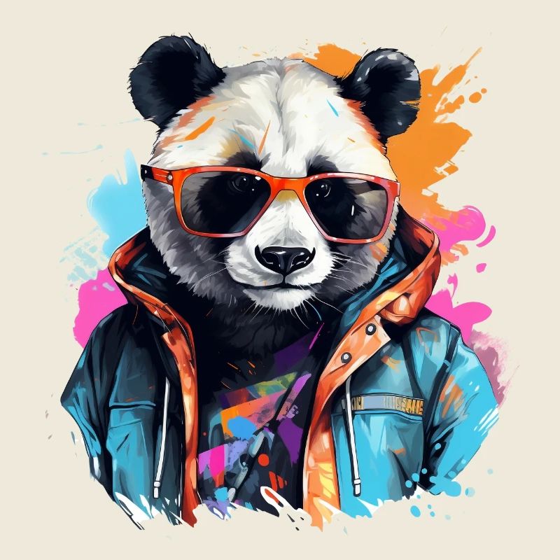 Rogue Panda. Graffiti-style design.