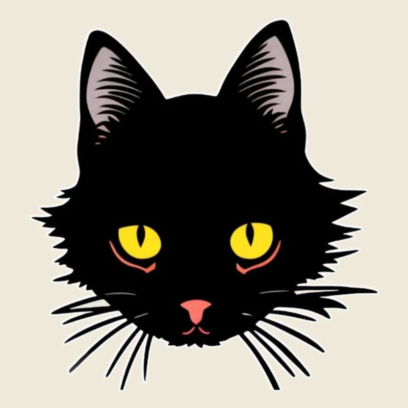 Chat noir qui n'a pas le temps de dormir