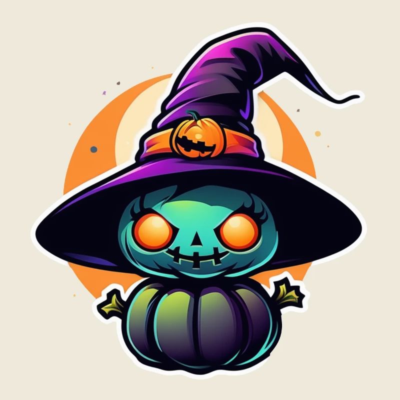 halloween - citrouille chapeau de sorciere