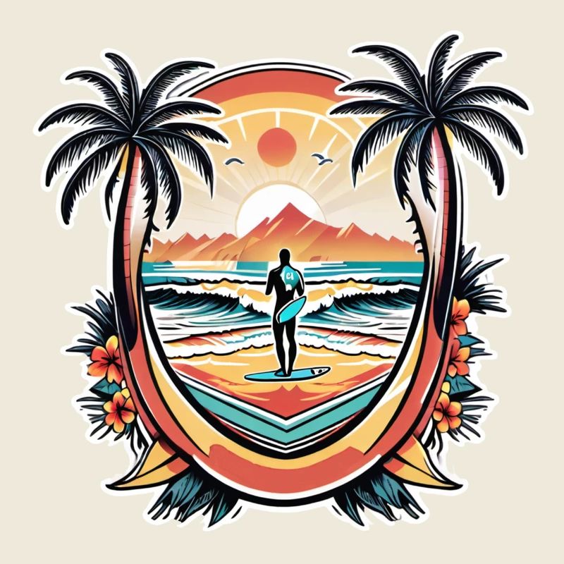 surf plage palmier soleil vacances