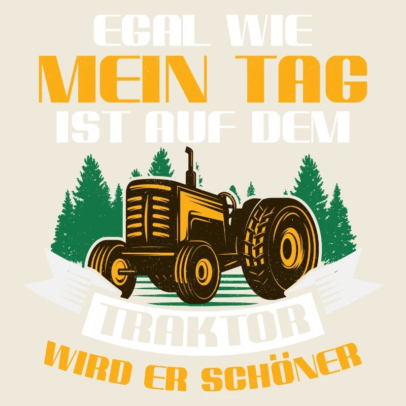 Auf dem Traktor wird er schöner Trecker Bauer
