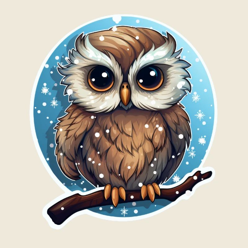 Winter Cute Owl