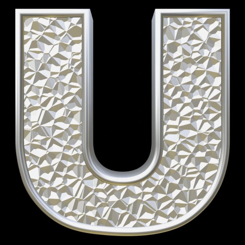 U, letter, initial, monogram,