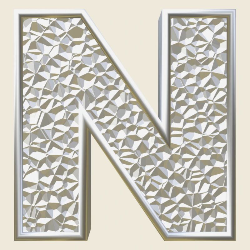 N, letter, letter N, initial, initial N, monogram,