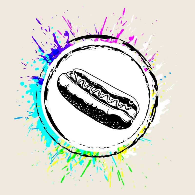 Symbole de hot-dog coloré