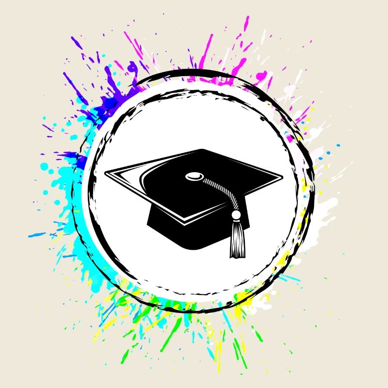 Student Abschluss Abitur Bunt