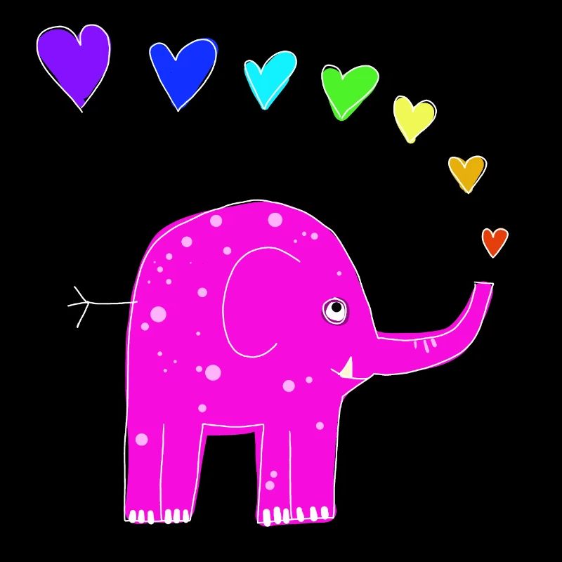 Éléphant arc-en-ciel