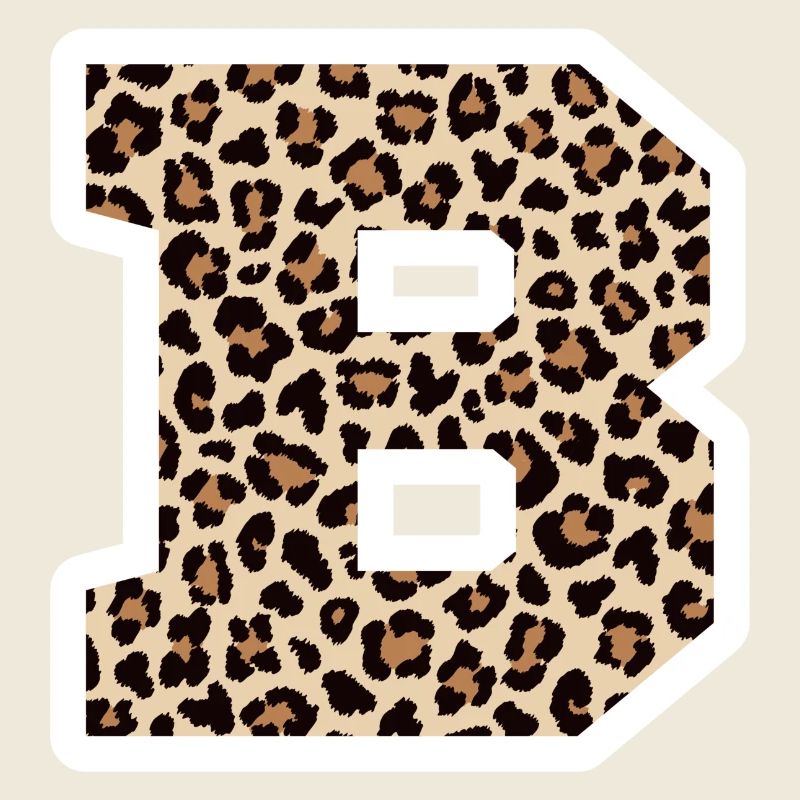 Buchstabe B Leopardenmuster - Geschenkidee zum Geburtstag