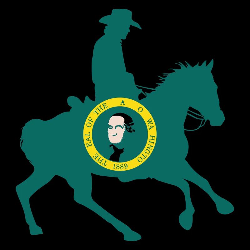 Washington State Flag Cowboy