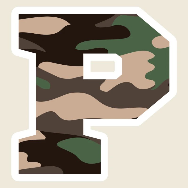 Buchstabe P Militärische Tarnung - Geschenkidee