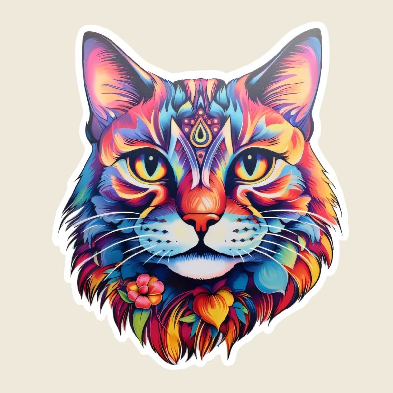 Katze psychedelisch Illustration