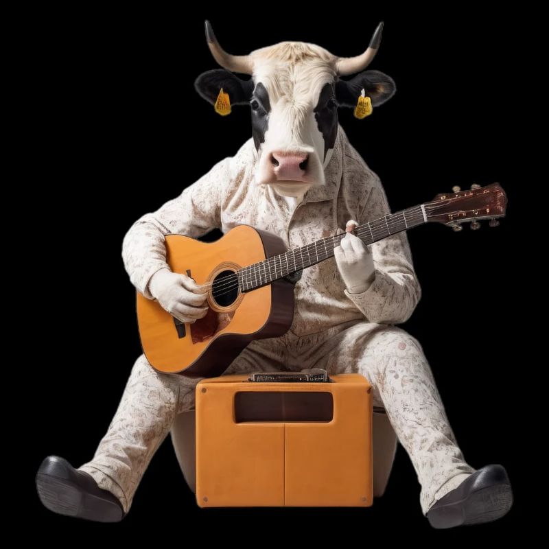 vache boeuf guitare