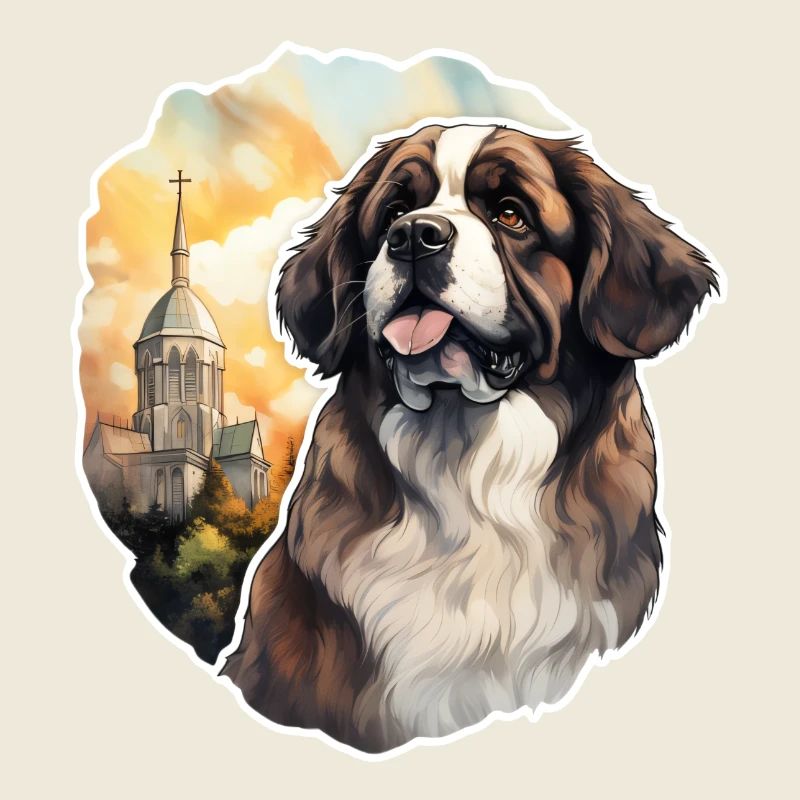 Saint-Bernard devant l’église