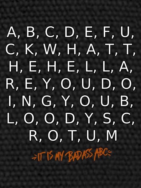 Mon abc badass