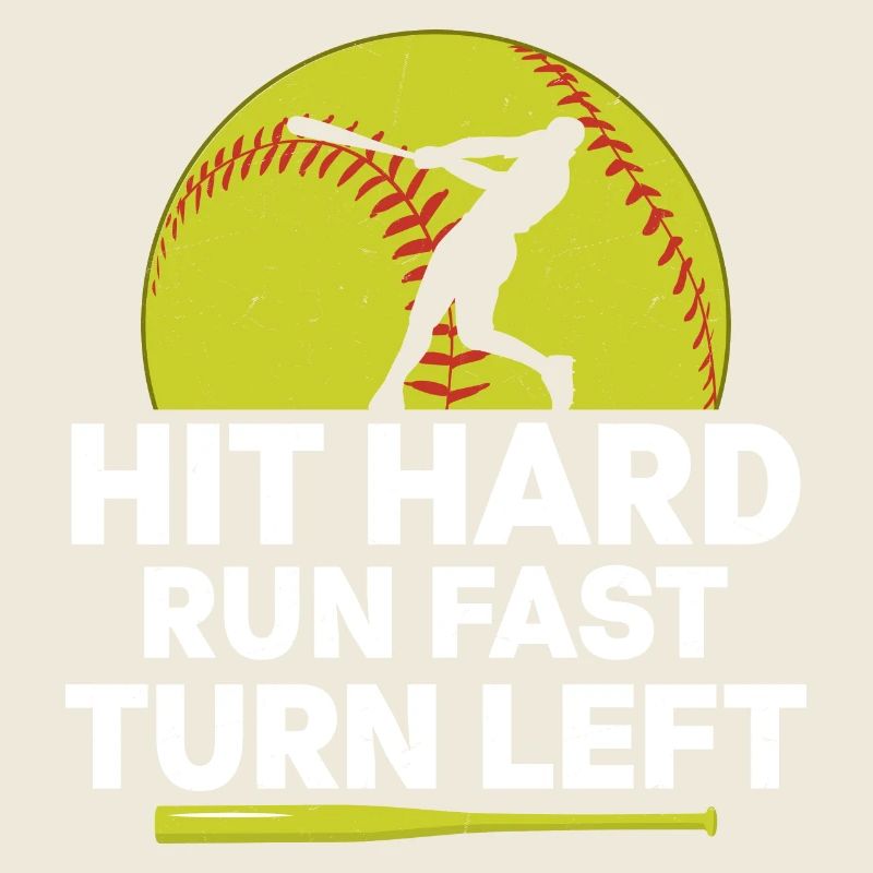 Frapper dur, courir, tourner, tourner, gauche, baseball softball