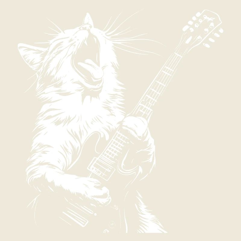 Cat Guitar Rock