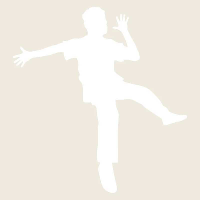 Mann Feiert Und Tanzt Silhouette Cool Party Spaß